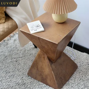 Lightweight Concrete Accent Table, End Table