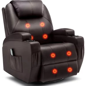 Recliner Chair, Rocking Chair w/Massage and Heat