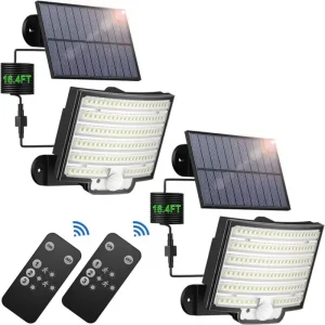 Solar Outdoor Lights LED Motion Sensor with Remote