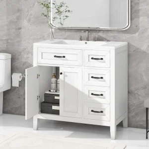 36" Bathroom Vanity with Single Sink Vanity
